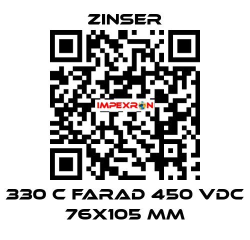 330 C FARAD 450 VDC 76X105 MM Zinser