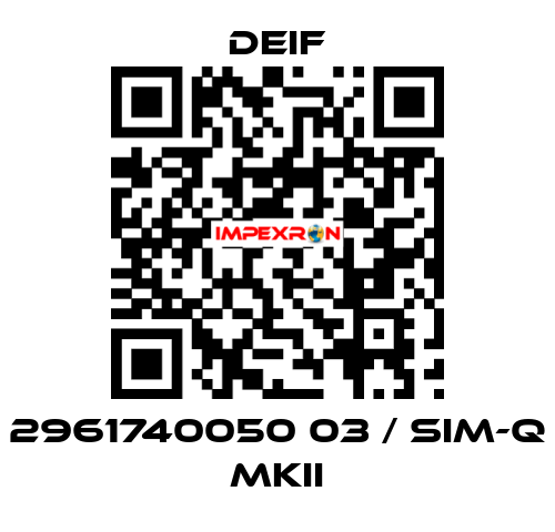 2961740050 03 / SIM-Q MKII Deif