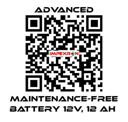 Maintenance-Free Battery 12V, 12 Ah  Advanced