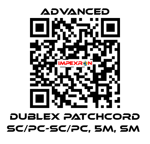 Dublex Patchcord SC/PC-SC/PC, 5m, SM  Advanced