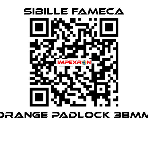 ORANGE PADLOCK 38MM  Sibille Fameca