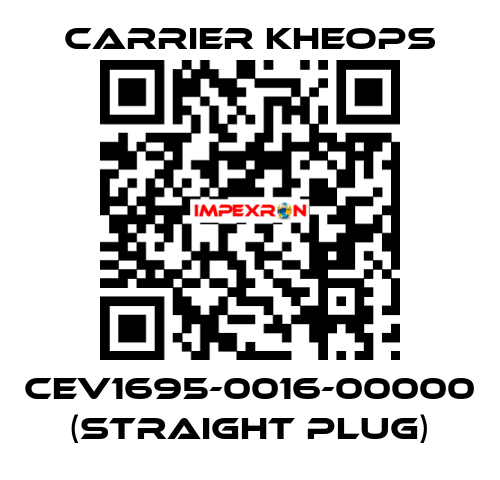 CEV1695-0016-00000 (straight plug) Carrier Kheops