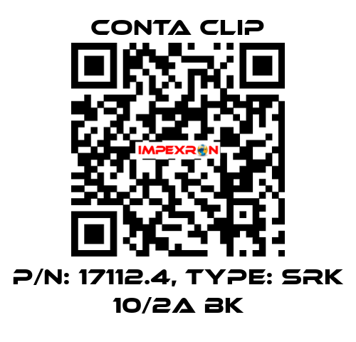 P/N: 17112.4, Type: SRK 10/2A BK Conta Clip