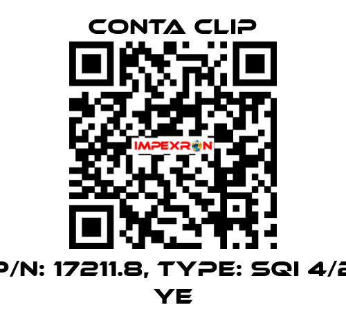 P/N: 17211.8, Type: SQI 4/2 YE Conta Clip