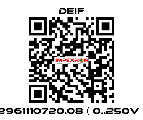 2961110720.08 ( 0..250V ) Deif