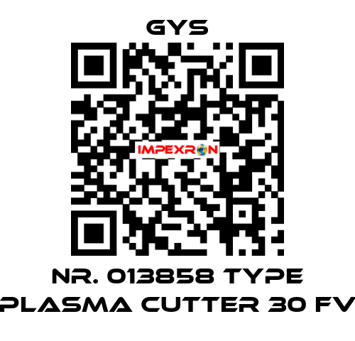 Nr. 013858 Type PLASMA CUTTER 30 FV GYS