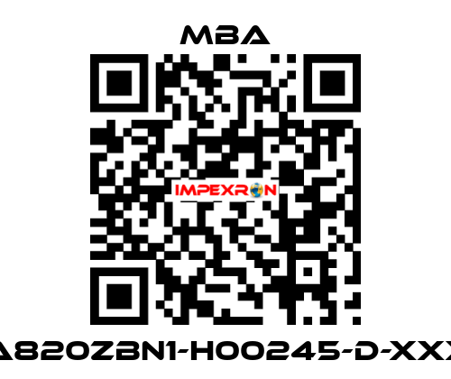 MBA820ZBN1-H00245-D-XXXXX MBA