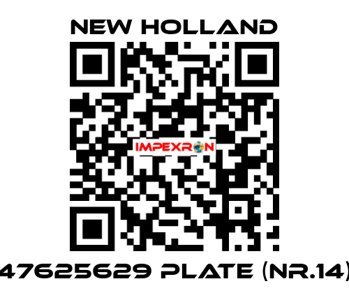 47625629 plate (nr.14) new holland