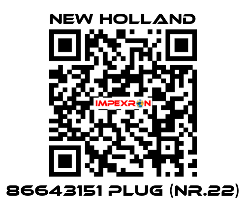 86643151 plug (Nr.22) new holland