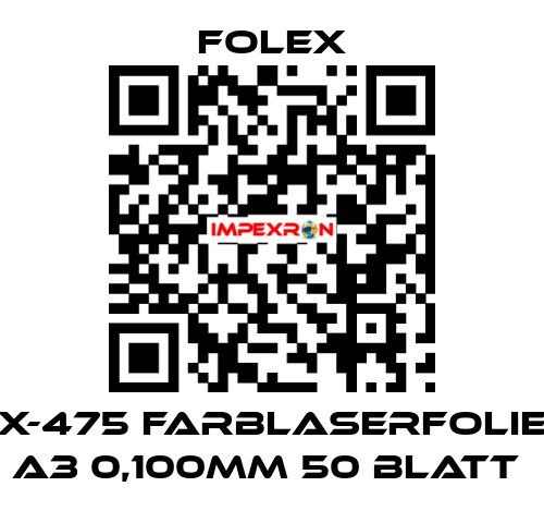 X-475 FARBLASERFOLIE A3 0,100MM 50 BLATT  Folex