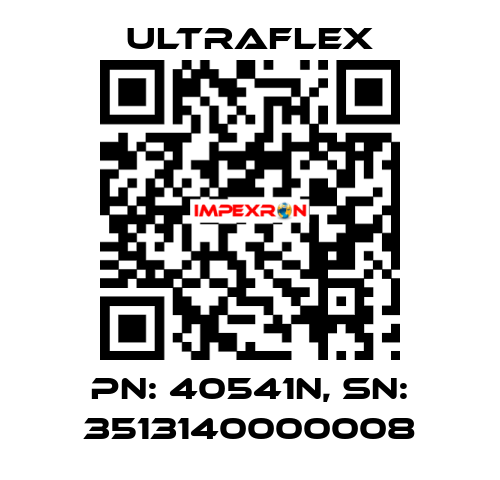 pn: 40541N, sn: 3513140000008 Ultraflex