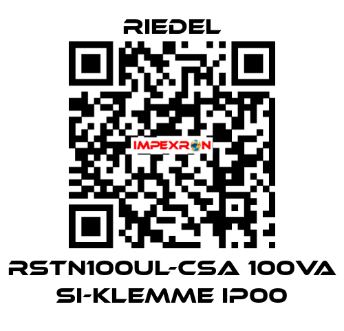 RSTN100UL-CSA 100VA Si-Klemme IP00 Riedel