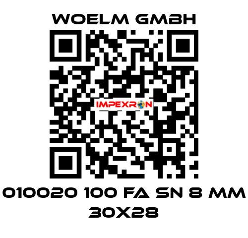 010020 100 FA Sn 8 mm 30x28 Woelm GmbH