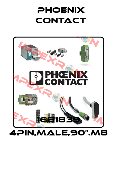 1681839 4PIN,MALE,90°.M8  Phoenix Contact