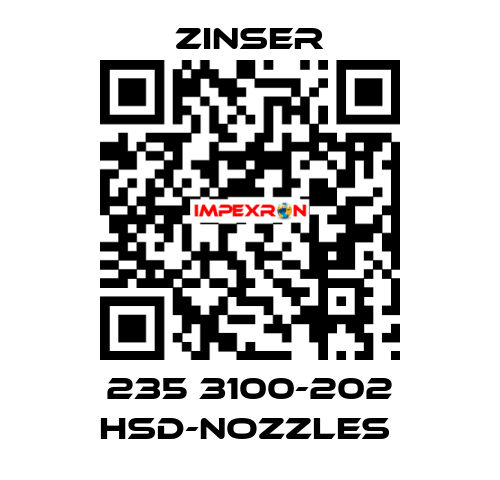 235 3100-202 HSD-nozzles  Zinser