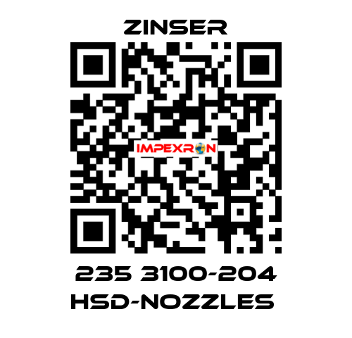 235 3100-204 HSD-nozzles  Zinser