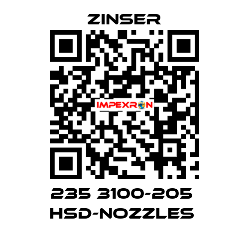 235 3100-205  HSD-nozzles  Zinser