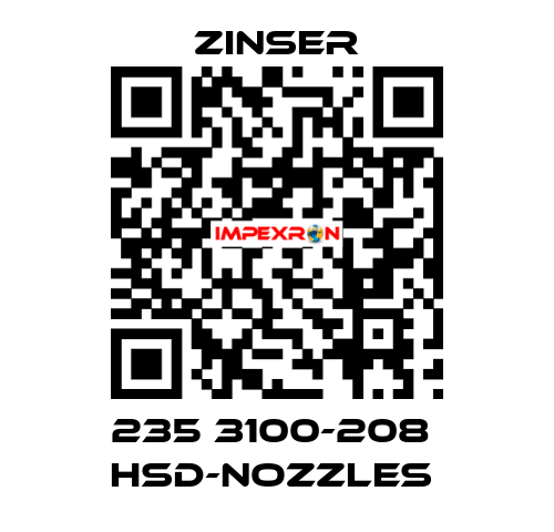 235 3100-208  HSD-nozzles  Zinser