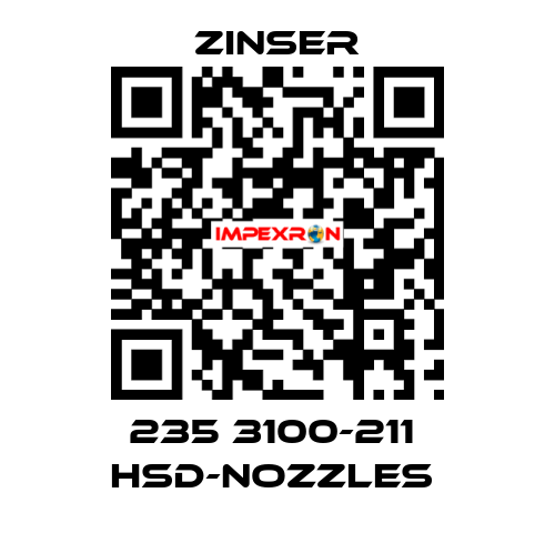 235 3100-211  HSD-nozzles  Zinser
