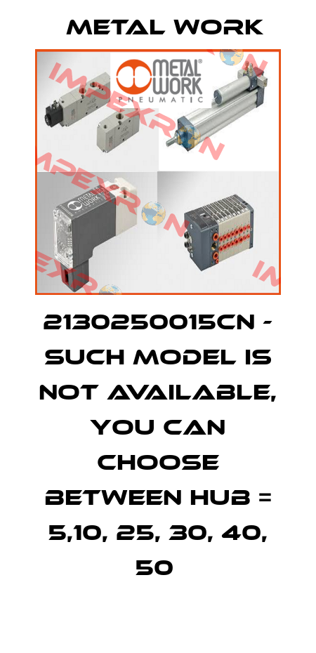 2130250015CN - SUCH MODEL IS NOT AVAILABLE, YOU CAN CHOOSE BETWEEN HUB = 5,10, 25, 30, 40, 50  Metal Work