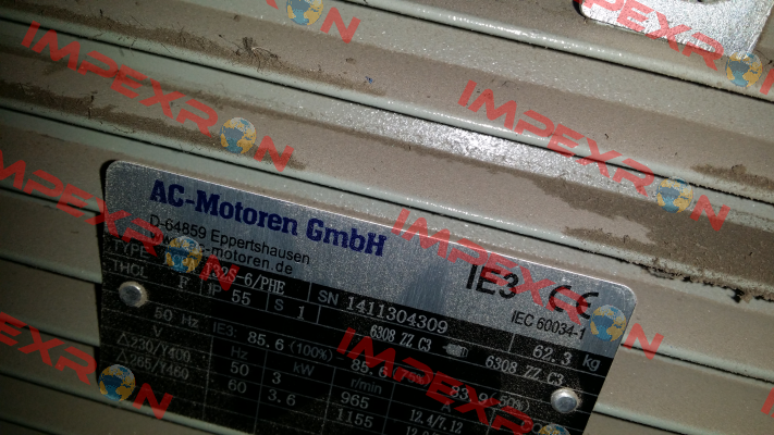 FCPA 100LA-6/PHE S/N: 1411304309   - not available, alternative -IE3AC13S6004  AC Motoren