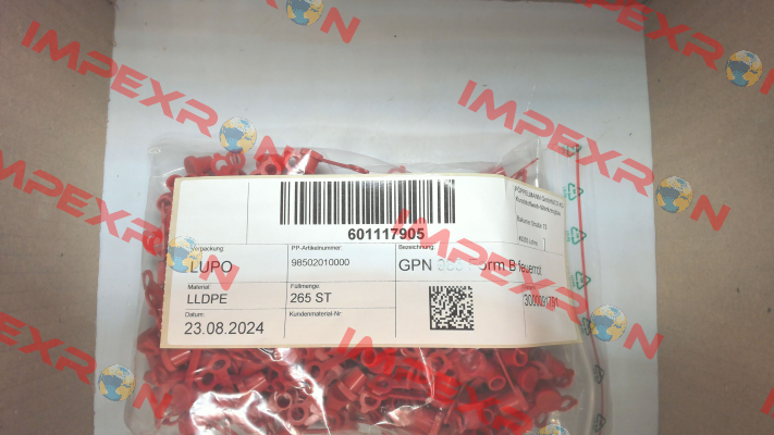 P/N: 985 0201 0000, Type: GPN 985 / 0201 Poppelmann