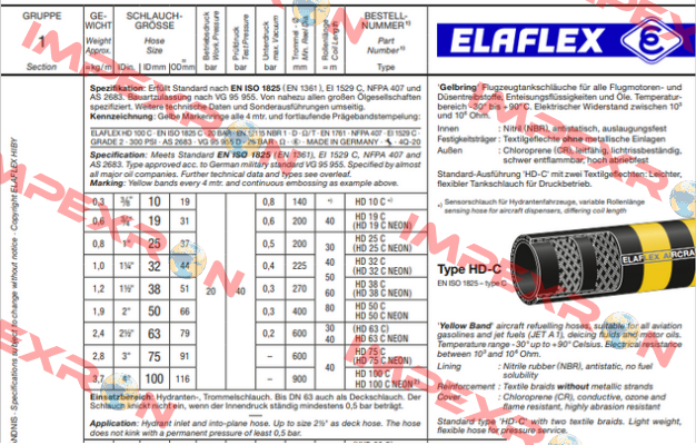 HD 50 C (25 m) Elaflex