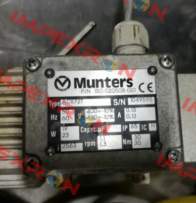 Type: ACE72T, P/N: 150-020508-001 Munters