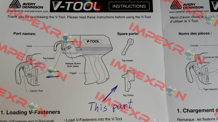 P04SFVT  , Type V-Tool AVERY DENNISON