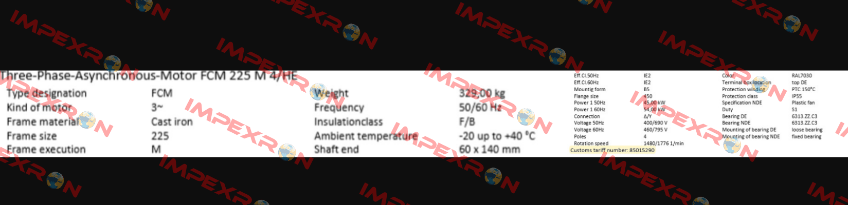 FCM 225 M 4/HE (IE2AC22M4001) AC Motoren