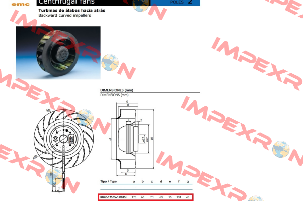 RB2C-175/060 K015 I-1892  Emc