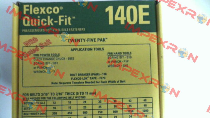 20000 / 140E (pack x25) Flexco